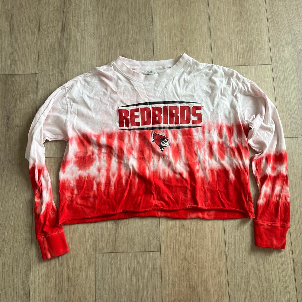 Illinois State University Redbirds Women’s Cropped Long Sleeve Shirt Sz S